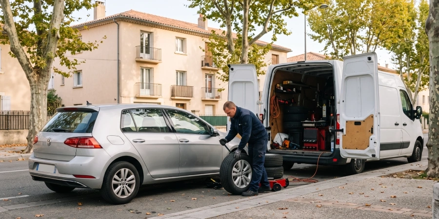 Montage de pneus à domicile à La Tour-du-Pin : la réponse des foyers sans garage
