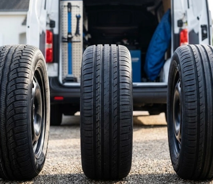 Trois pneus premium, intermédiaire et entrée de gamme comparés côte à côte
